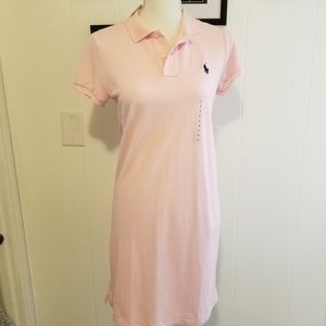 Ralph Lauren Polo Shirt Dress Pink small